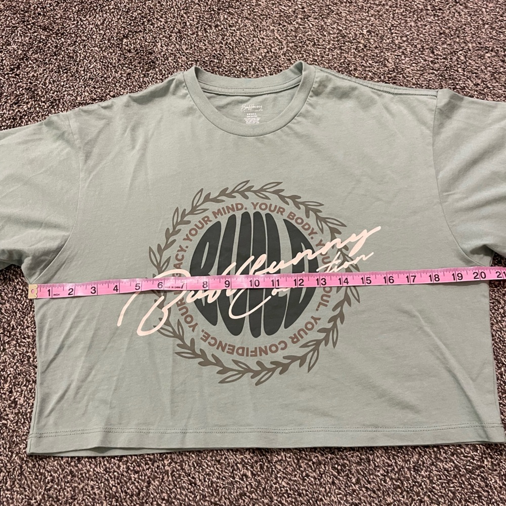 Buffbunny Build Crop Tee Arctic Moss | Size Small - Picture 4 of 5